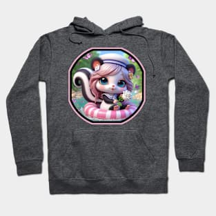 Cute Skunk Sailor Girl Hoodie